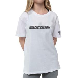 Billie Eilish katoenen T-shirt met racerlogo voor kinderen 5-6 Years wit