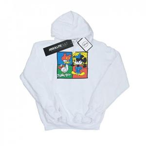 Disney Heren Mickey Mouse Donald Kledingwisselhoodie L wit