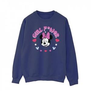 Disney Heren Minnie Mouse Girl Power Sweatshirt L marineblauwe kleur