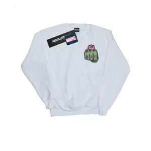 Marvel Heren Hulk Tattoo Fist Breast Print Sweatshirt L wit