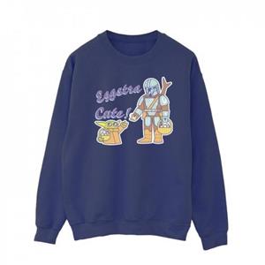 Star Wars Mens The Mandalorian Eggstra Cute Grogu Sweatshirt L wit