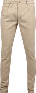 Suitable Chino Pico Pleat Flanel Sand