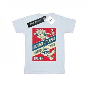 Disney jongens drie kleine biggetjes en de grote boze wolf T-shirt 12-13 wit