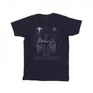 Star Wars Boys The Mandalorian Rings Helm T-shirt 5-6 Years wit