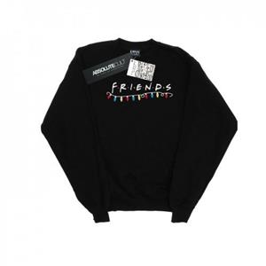 Friends Vrienden meisjes kerstverlichting Sweatshirt 9-11 Years wit