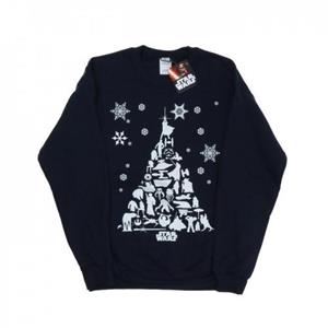 Star Wars Girls Christmas Tree Sweatshirt 12-13 marineblauwe kleur