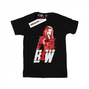 Marvel meisjes Black Widow filmlogo artwork katoenen T-shirt 9-11 Years wit