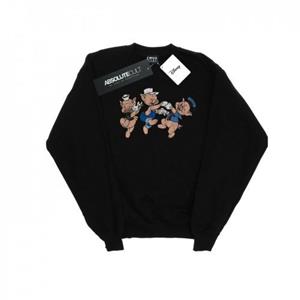 Disney Heren drie biggetjes met plezier Sweatshirt M wit