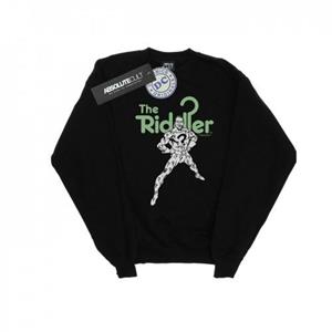 DC Comics Heren The Riddler Mono Action Pose Sweatshirt M wit