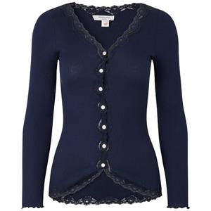 rosemunde Vest Babette Silk Cardigan prachtige vintage kantafwerking, waardevolle parelmoer knoopsluiting