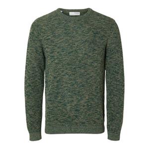 SELECTED HOMME Trui met ronde hals SLHVINCE LS KNIT BUBBLE CREW NECK NOOS