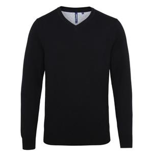Asquith & Fox katoenrijke herensweater met V-hals L