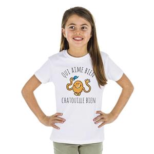Monsieur Madame Kinder T-shirt WIE KIETELT GRAAG GOED 2 ans wit