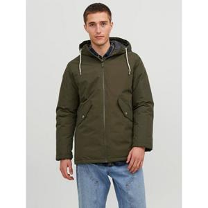 Jack & jones Jack Jones Loop parka voor heren in olijfkleur