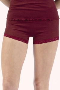 Nina von C wollen ondergoed - boxershort - Pagenslip - Warme merino wollen kanten dames onderbroek