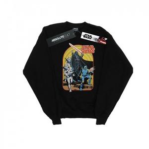Star Wars Heren Vintage komische scène Sweatshirt M wit