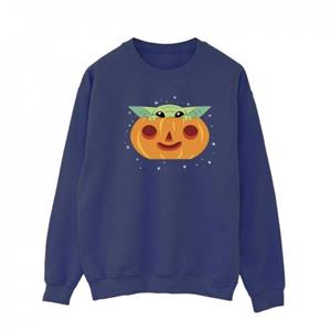 Star Wars Mens The Mandalorian Grogu Pumpkin Sweatshirt L marineblauwe kleur