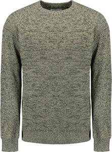 No Excess Pullover crewneck 3 coloured rib smoke