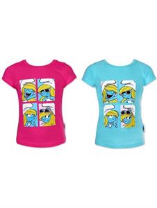 Schtroumpfs De Smurfen T-shirt met korte mouwen - Kinder T-shirt 2ans helder roze