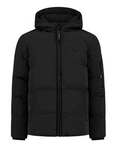 Ballin Amsterdam Logo Badge Padded Winterjas Kids Zwart - 