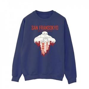 Disney Heren Big Hero 6 Baymax San Fransokyo hartsweater L wit