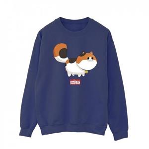 Disney Heren Big Hero 6 Baymax Kitten Pose Sweatshirt L wit
