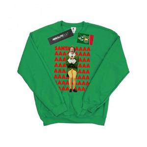 Elf Mens Buddy Santa Scream Sweatshirt L wit