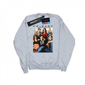 Friends heren sweatshirt met groepsfotovenster S wit