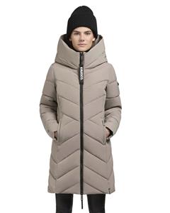 Khujo Gewatteerde lange jas met labeldetail, model 'DARKA'