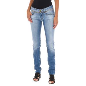 Dames lange jeans met slim fit zomen 10DB50159 27-USA blauw