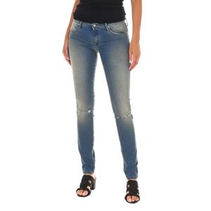 Dames lange jeans met versleten en gescheurd effect 10DB50262 25-USA blauw