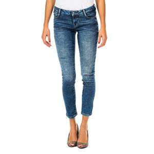 Dames lange jeans met slim fit zomen 10DB50282 25-USA blauw