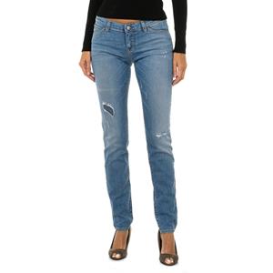 Armani Jeans Dames distressed en gescheurde denim lange broek 3Y5J06-5D0UZ 26-USA blauw