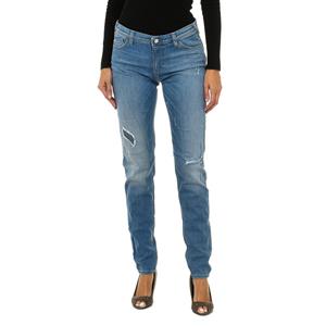 Armani Jeans Dames distressed en gescheurde denim lange broek 3Y5J28-5D0UZ 25-USA blauw