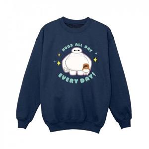Disney Boys Big Hero 6 Baymax knuffels dagelijks sweatshirt 5-6 Years wit