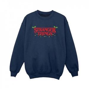 Pertemba FR - Apparel Netflix Boys Stranger Things Kerstverlichting Sweatshirt 9-11 Years wit