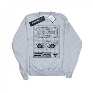 Disney Girls Cars Lightning McQueen blauwdruk sweatshirt 12-13 zwart