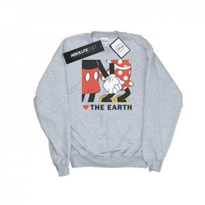 Disney meisjes Mickey Mouse Heart The Earth Sweatshirt 9-11 Years wit