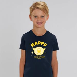 Monsieur Madame Tshirt Enfant HAPPY STATE OF MIND 2 ans marineblauwe kleur