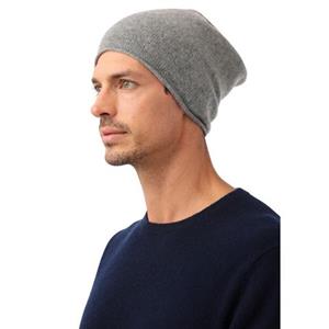 Zwillingsherz Beanie met kleine rolrand, one size