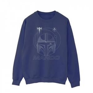 Star Wars Heren The Mandalorian Rings Helm Sweatshirt L wit