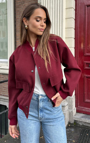 The Musthaves Soft bomberjacket Burgundy