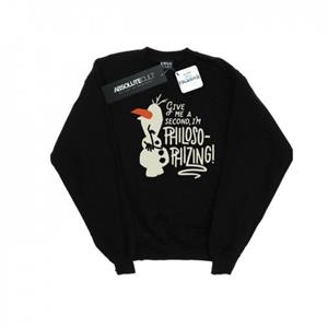 Disney Boys Frozen 2 Olaf filosoferend sweatshirt 12-13 zwart