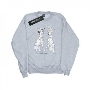 Disney Heren 101 Dalmatiërs Klassiek Pongo en Perdita Sweatshirt XL grijs