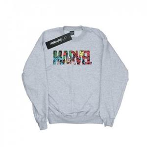 Marvel Comics meisjes logo karakter infill sweatshirt 9-11 Years wit