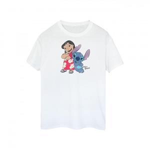 Lilo & Stitch Klassiek katoenen T-shirt voor meisjes 5-6 Years wit
