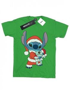 Disney meisjes Lilo en Stitch Stitch kerst katoenen T-shirt 5-6 Years wit
