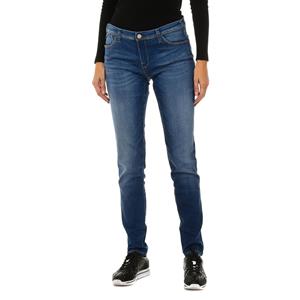 Armani Jeans Dames distressed denim lange broek 3Y5J28-5D0ZZ 25-USA blauw