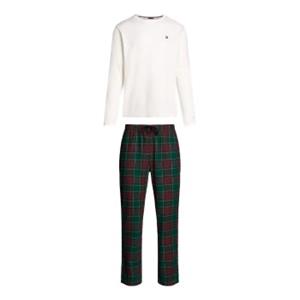 tommyhilfiger Tommy Hilfiger Long Sleeve Waffle Flannel PJ Set 