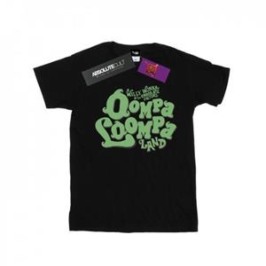 Willy Wonka And The Chocolate Factory Willy Wonka en de chocoladefabriek jongens Oompa Loompa Land T-shirt 12-13 wit